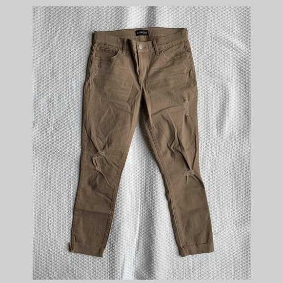 NWT EXPRESS KHAKI ANKLE LEGGING 6R - Picture 1 of 3